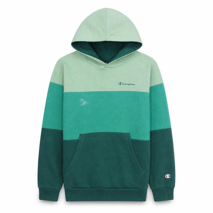 Champion Boys Green Colourblock Pullover Hoodie Age 11-12 Years