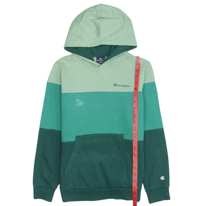Champion Boys Green Colourblock Pullover Hoodie Age 11-12 Years