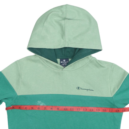 Champion Boys Green Colourblock Pullover Hoodie Age 11-12 Years