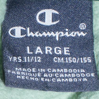 Champion Boys Green Colourblock Pullover Hoodie Age 11-12 Years