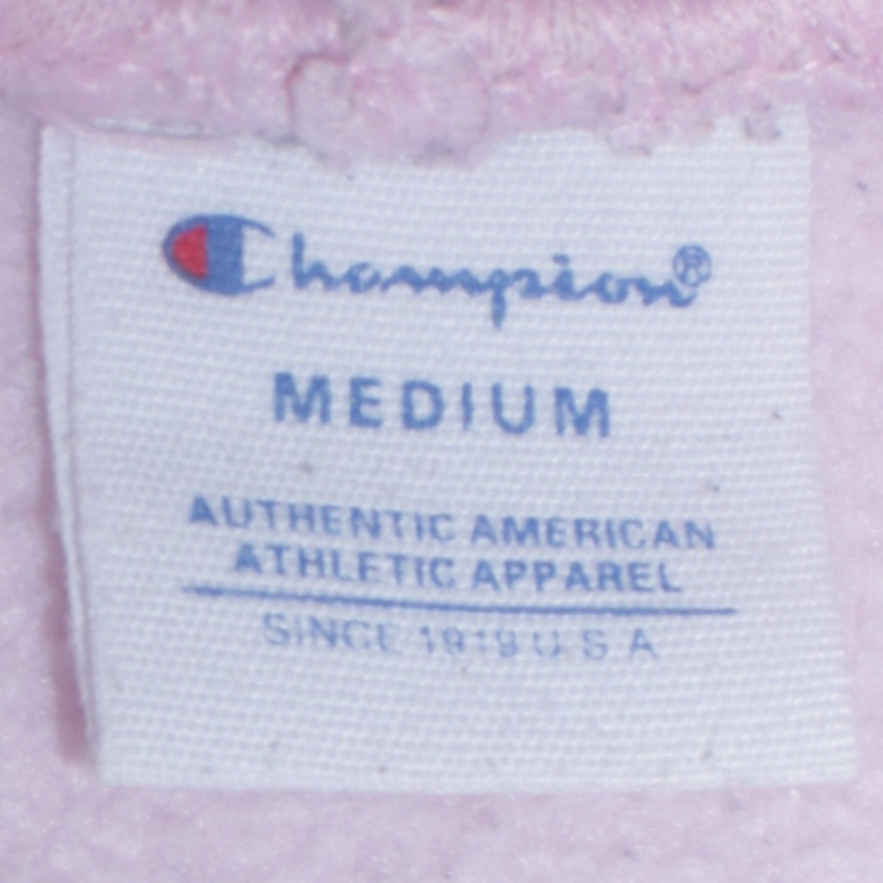 Champion Womens Pink Medium Pullover Hoodie Logo Embroidered Sportswear