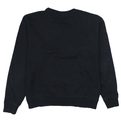 Puma Women Black M Pullover Sweatshirt Logo Graphic Long Sleeve