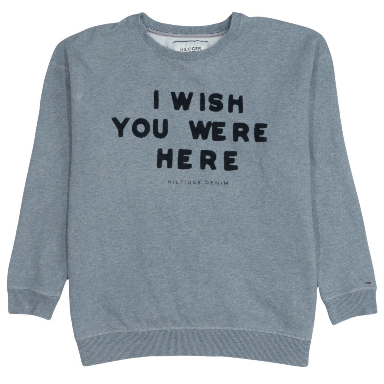 Tommy Hilfiger Men’s Grey Pullover Sweatshirt M Logo Graphic