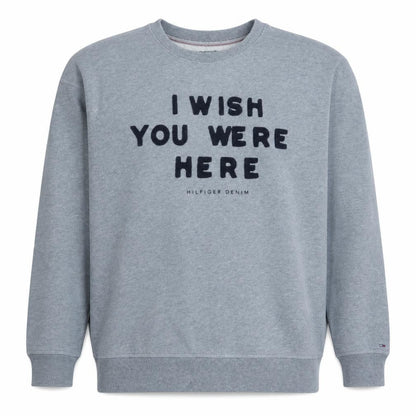 Mens UK Size M Tommy Hilfiger Grey Pullover Sweatshirt