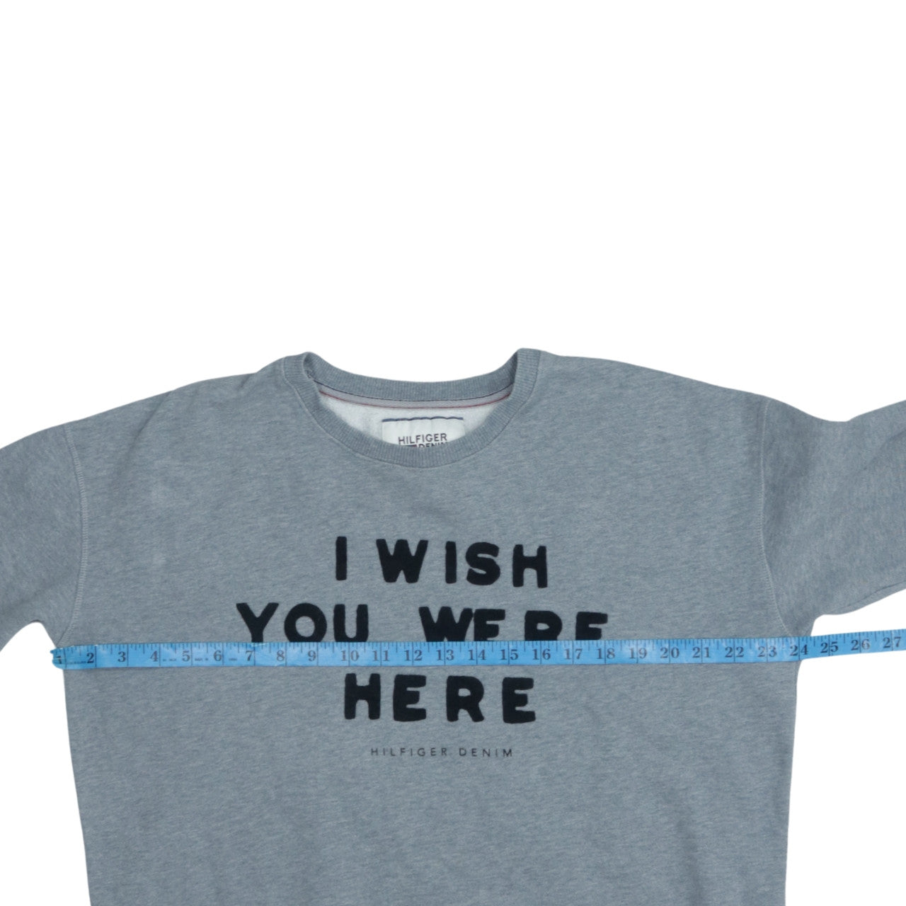 Tommy Hilfiger Men’s Grey Pullover Sweatshirt M Logo Graphic