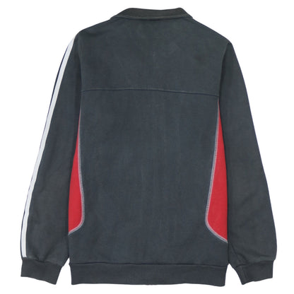 Adidas Boys Black Red White Track Jacket 15-16 Years Full Zip Sportswear