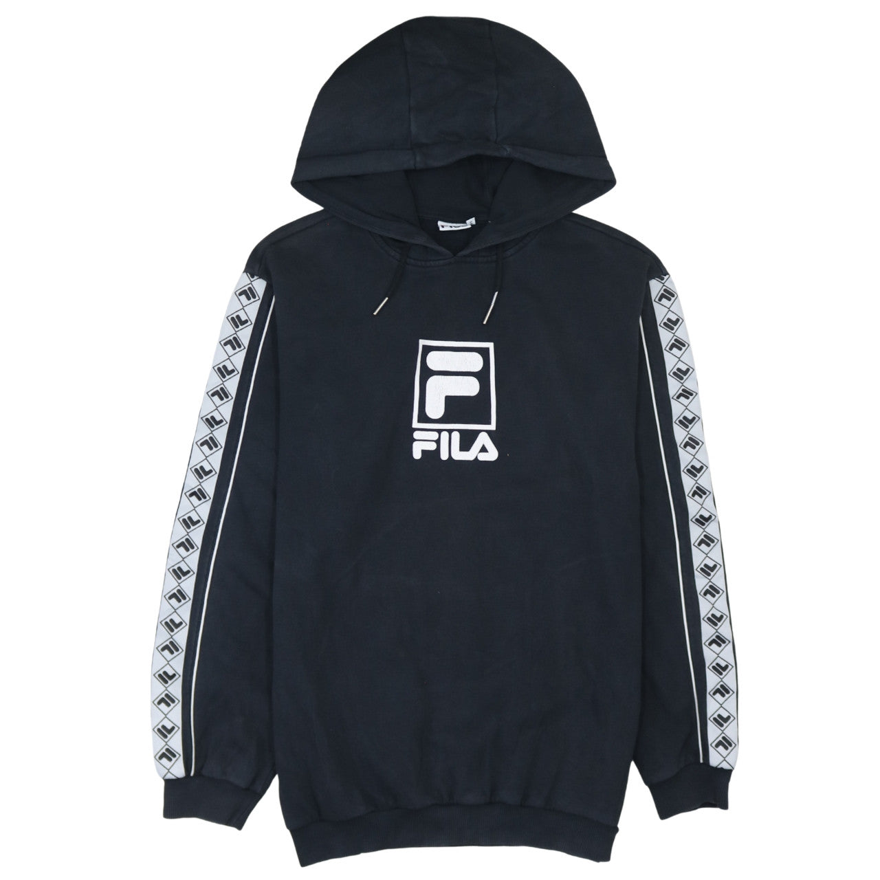 Mens UK Size S FILA Black Pullover Hoodie