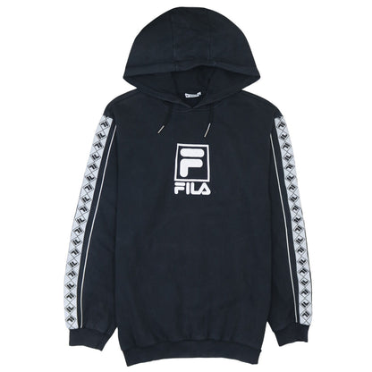 Mens UK Size S FILA Black Pullover Hoodie