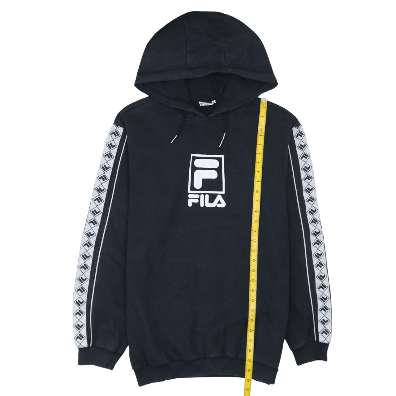 Mens UK Size S FILA Black Pullover Hoodie