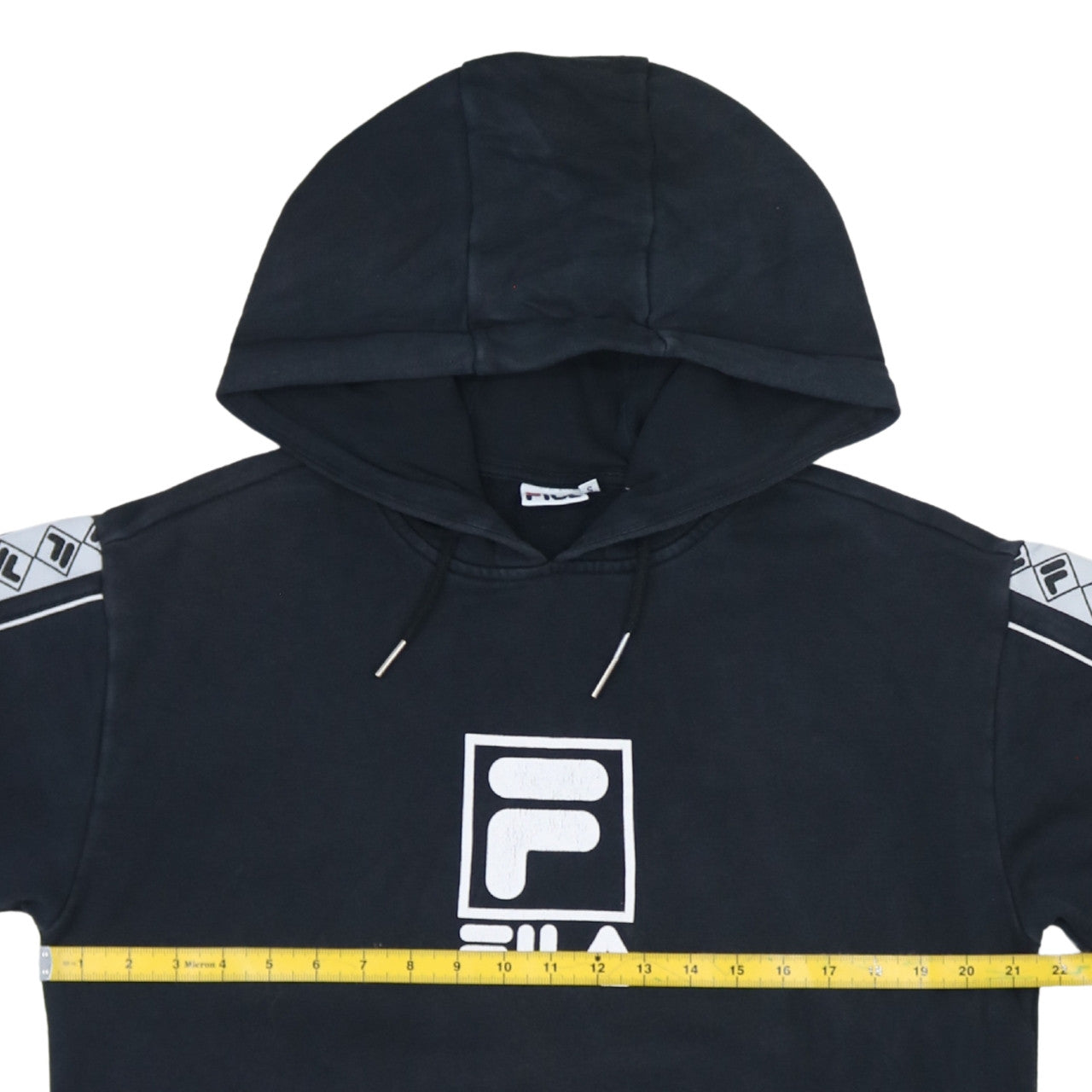 Mens UK Size S FILA Black Pullover Hoodie