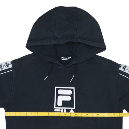 Mens UK Size S FILA Black Pullover Hoodie