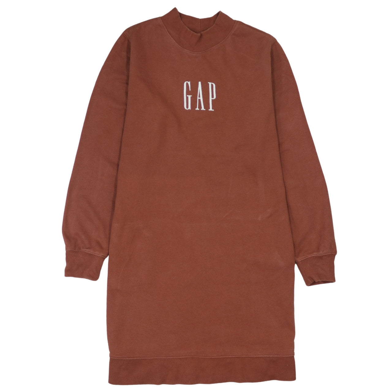 GAP Womens Brown Logo Sweatshirt Dress Tunic Size S Cotton Blend