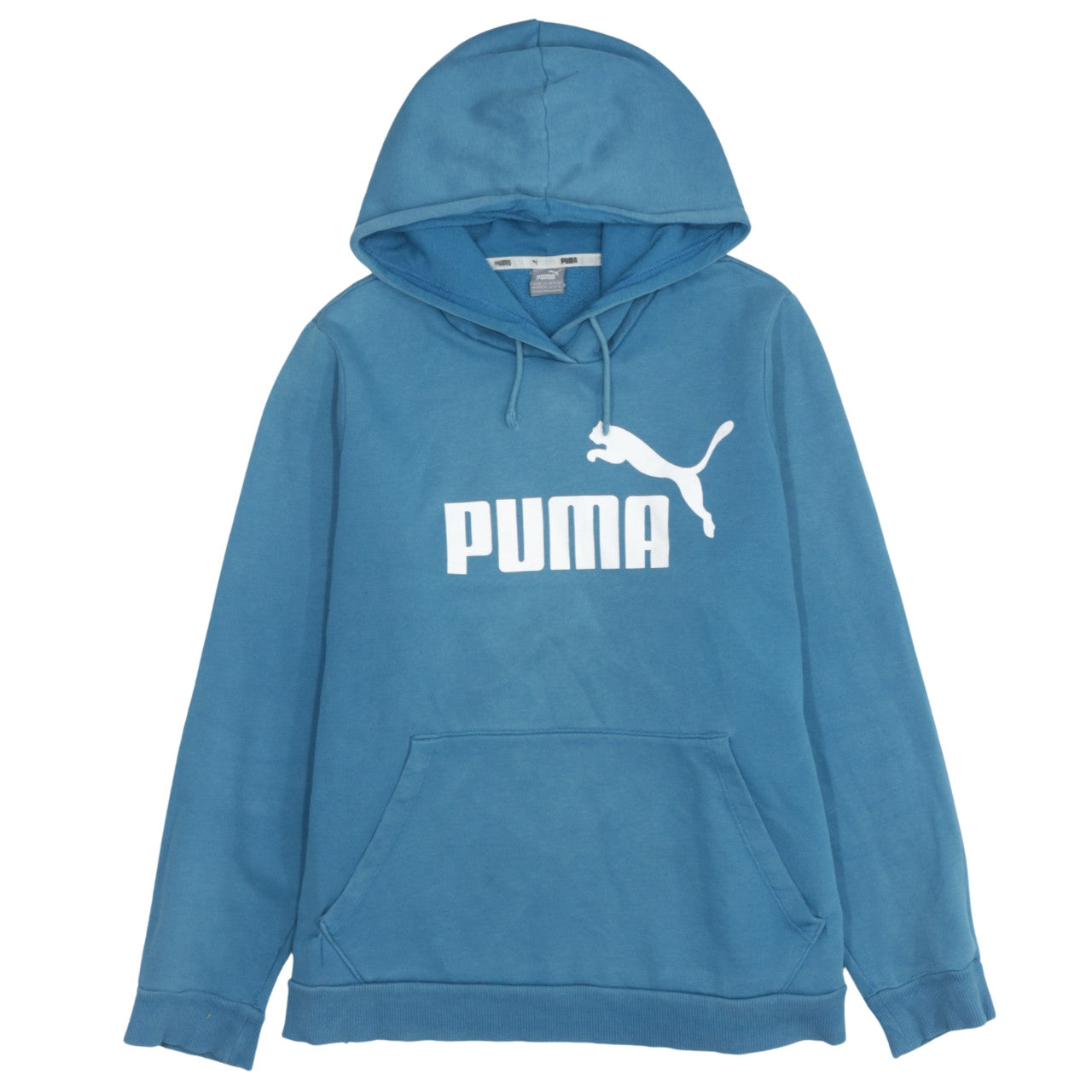 Puma Unisex Blue 2XL Pullover Hoodie Sweatshirt Logo Fleece