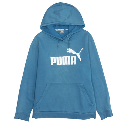 Puma Unisex Blue 2XL Pullover Hoodie Sweatshirt Logo Fleece