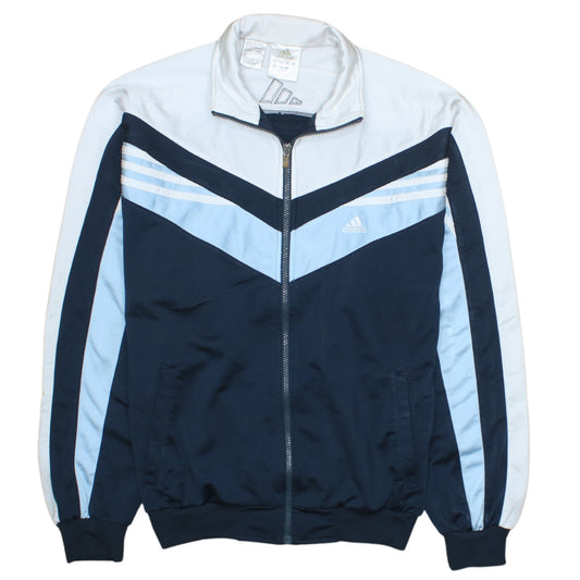 Adidas Mens Blue Medium Track Jacket Retro Colourblock Full Zip