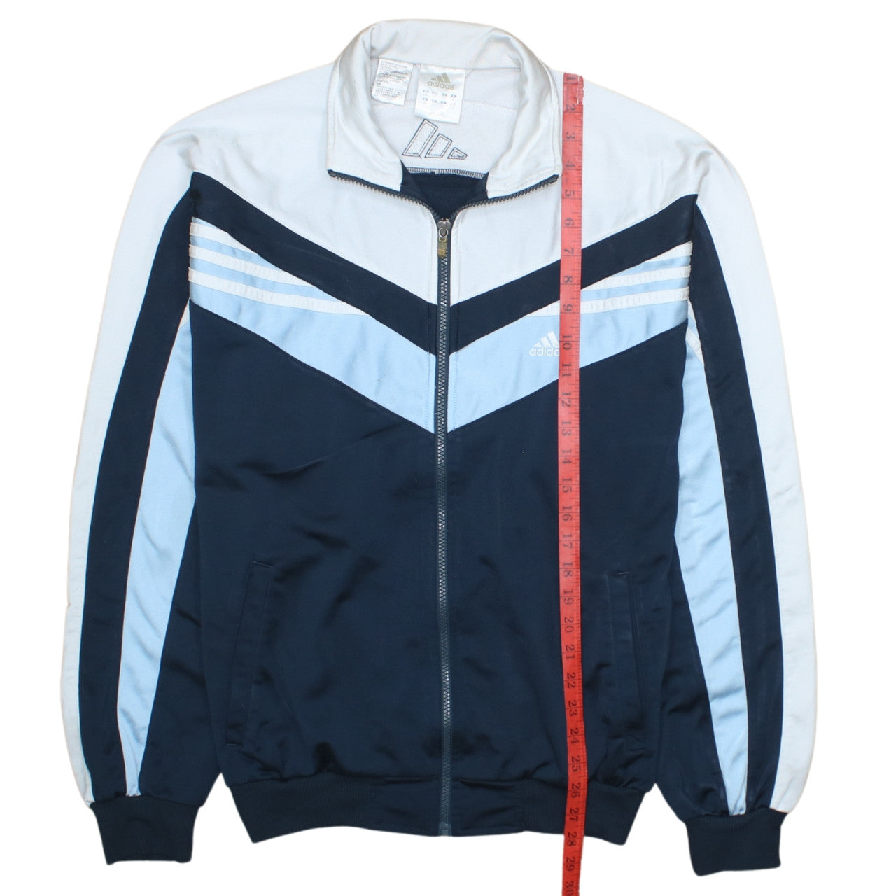 Adidas Mens Blue Medium Track Jacket Retro Colourblock Full Zip