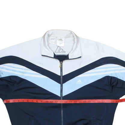 Adidas Mens Blue Medium Track Jacket Retro Colourblock Full Zip