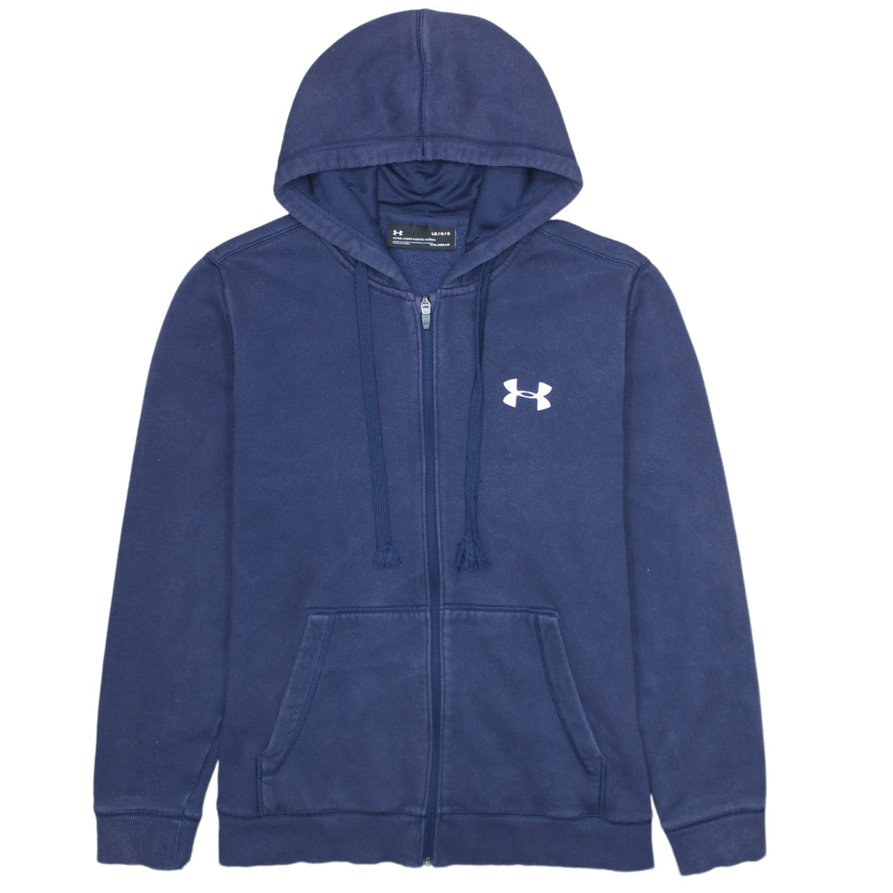 Under Armour Men’s Blue Full Zip Hoodie Size L Fleece Athletic