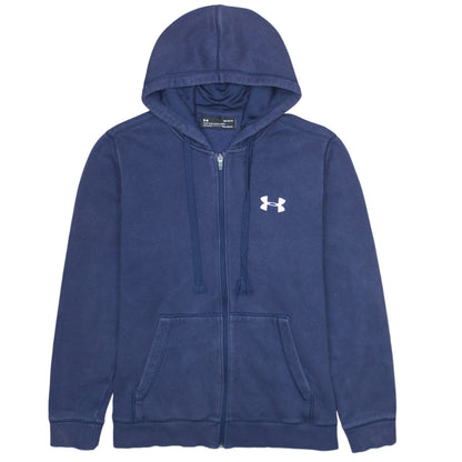 Under Armour Men’s Blue Full Zip Hoodie Size L Fleece Athletic