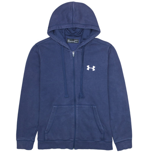 Under Armour Men’s Blue Full Zip Hoodie Size L Fleece Athletic