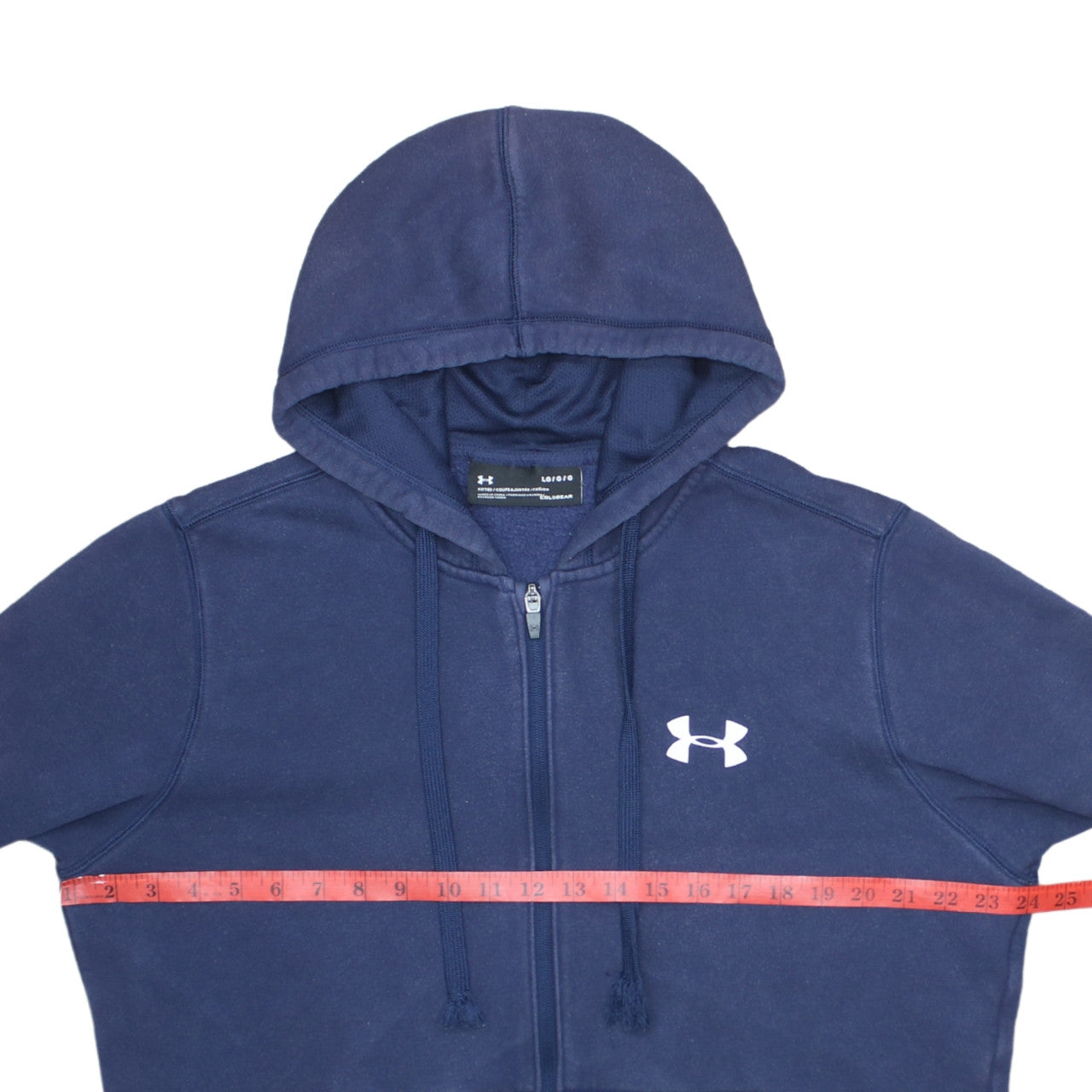 Under Armour Men’s Blue Full Zip Hoodie Size L Fleece Athletic