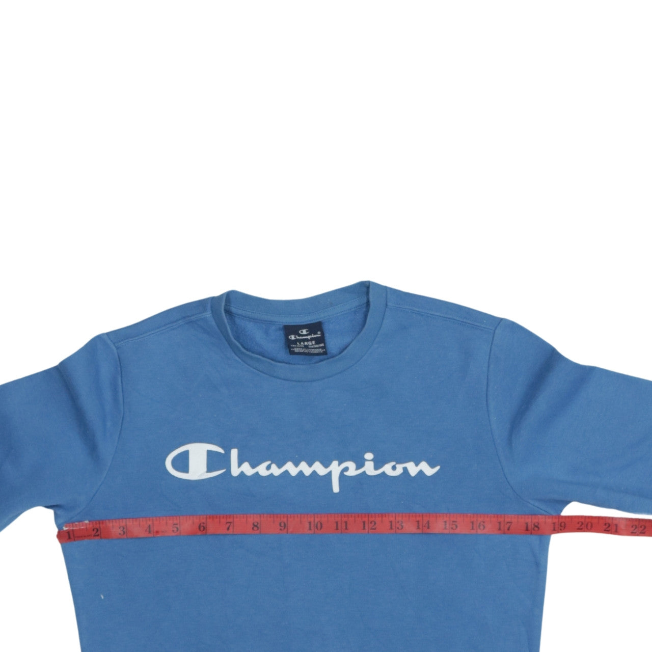 Champion Boys Blue Logo Sweatshirt Pullover 11-12 Years Crew Neck