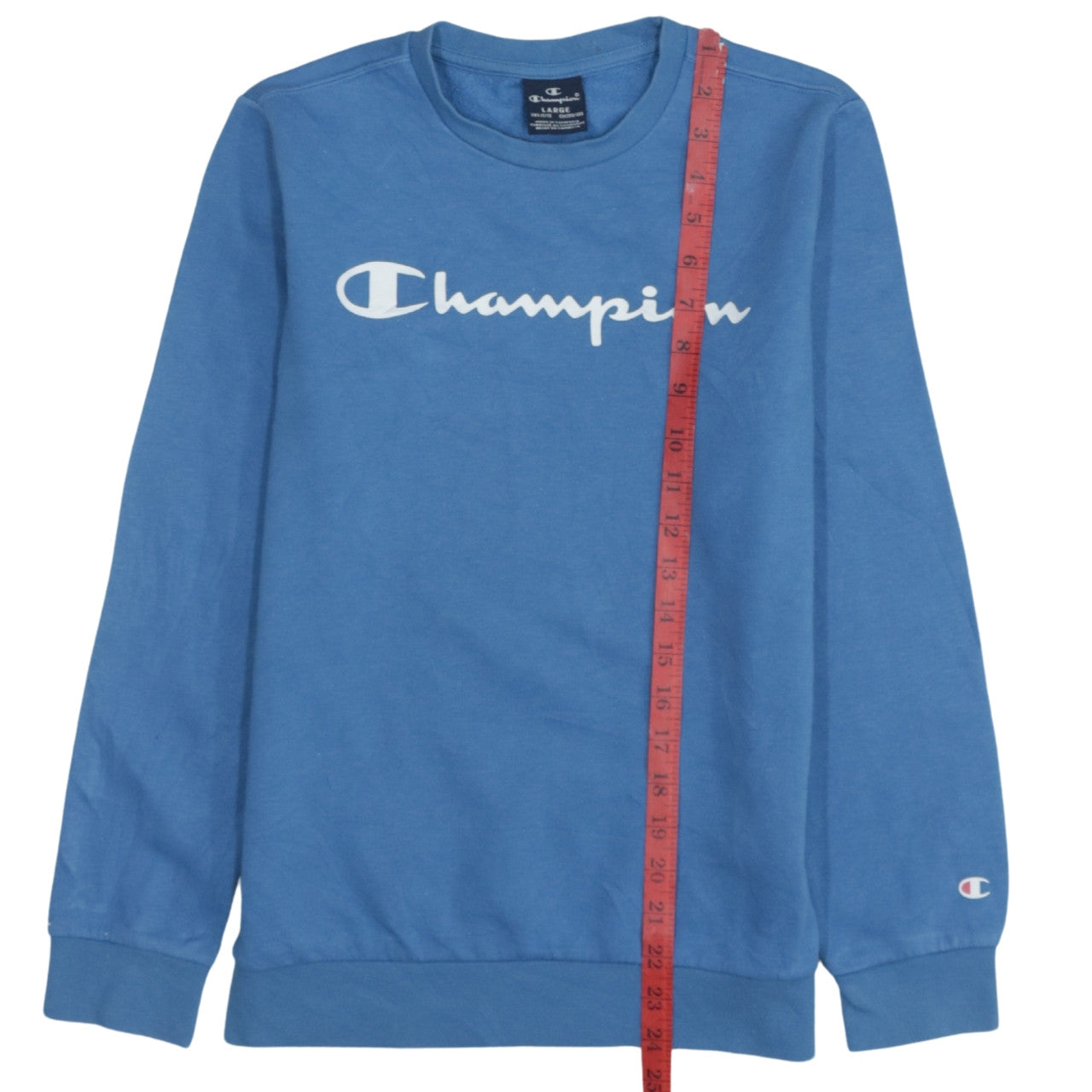 Champion Boys Blue Logo Sweatshirt Pullover 11-12 Years Crew Neck