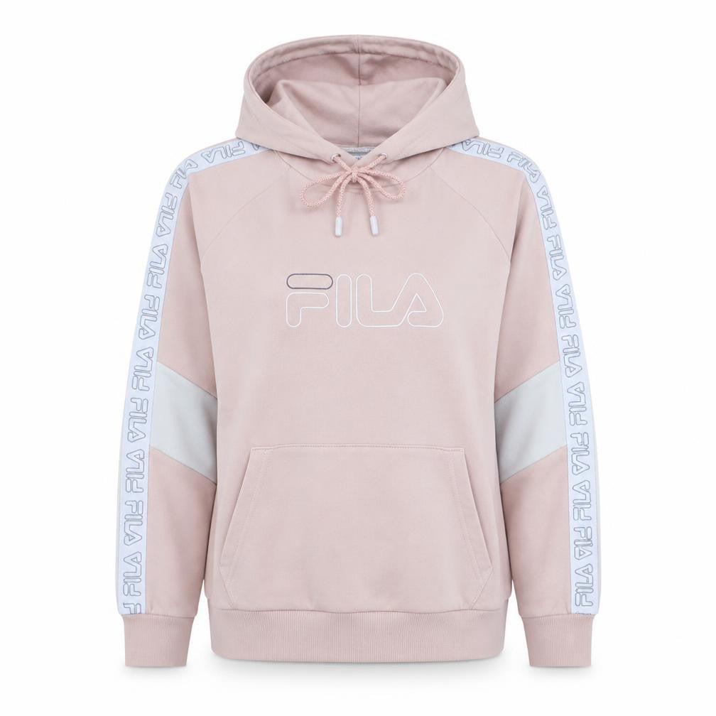 Womens UK Size M FILA Pink Pullover Hoodie