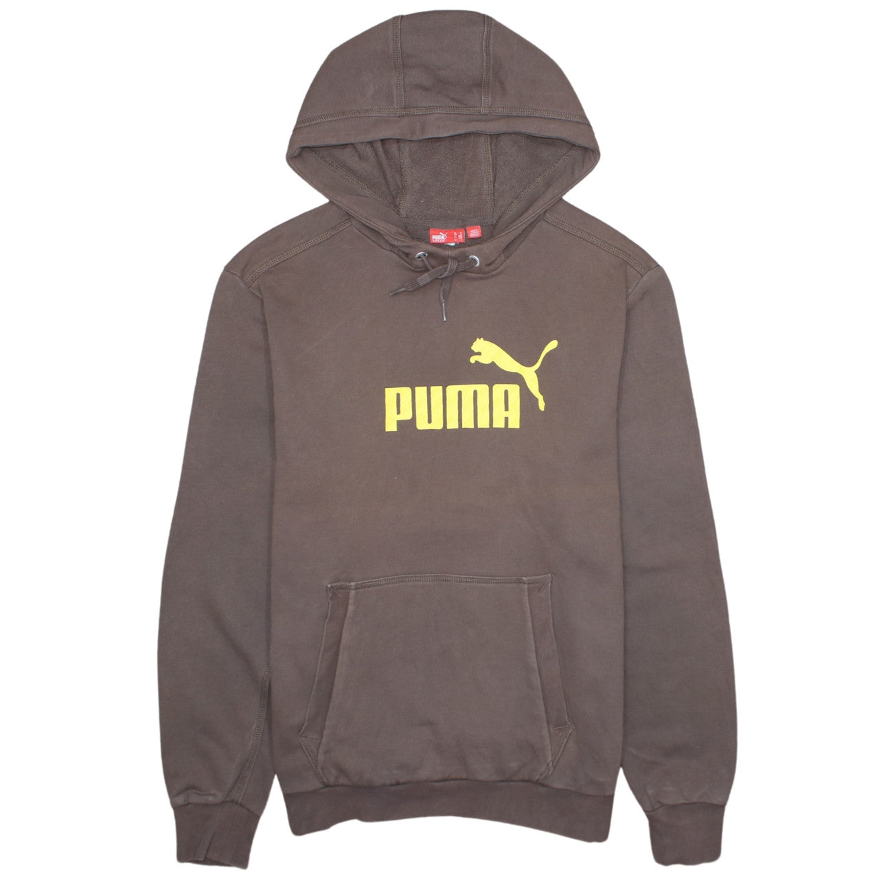 Mens UK Size M PUMA Brown Pullover Hoodie