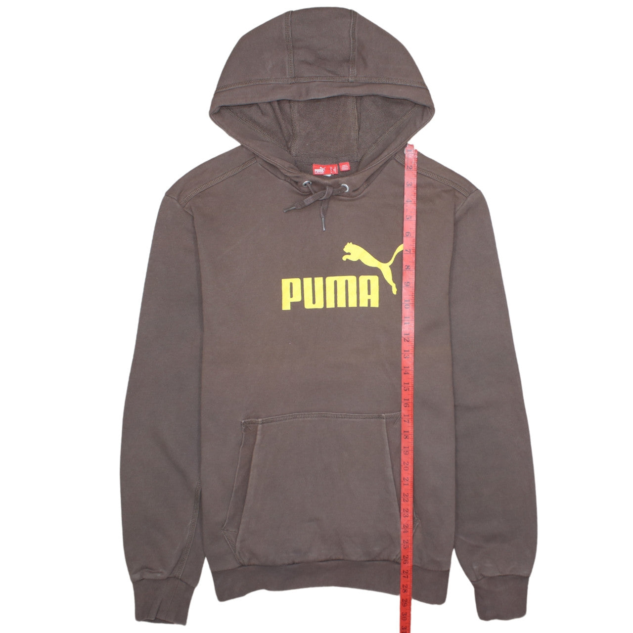 Mens UK Size M PUMA Brown Pullover Hoodie