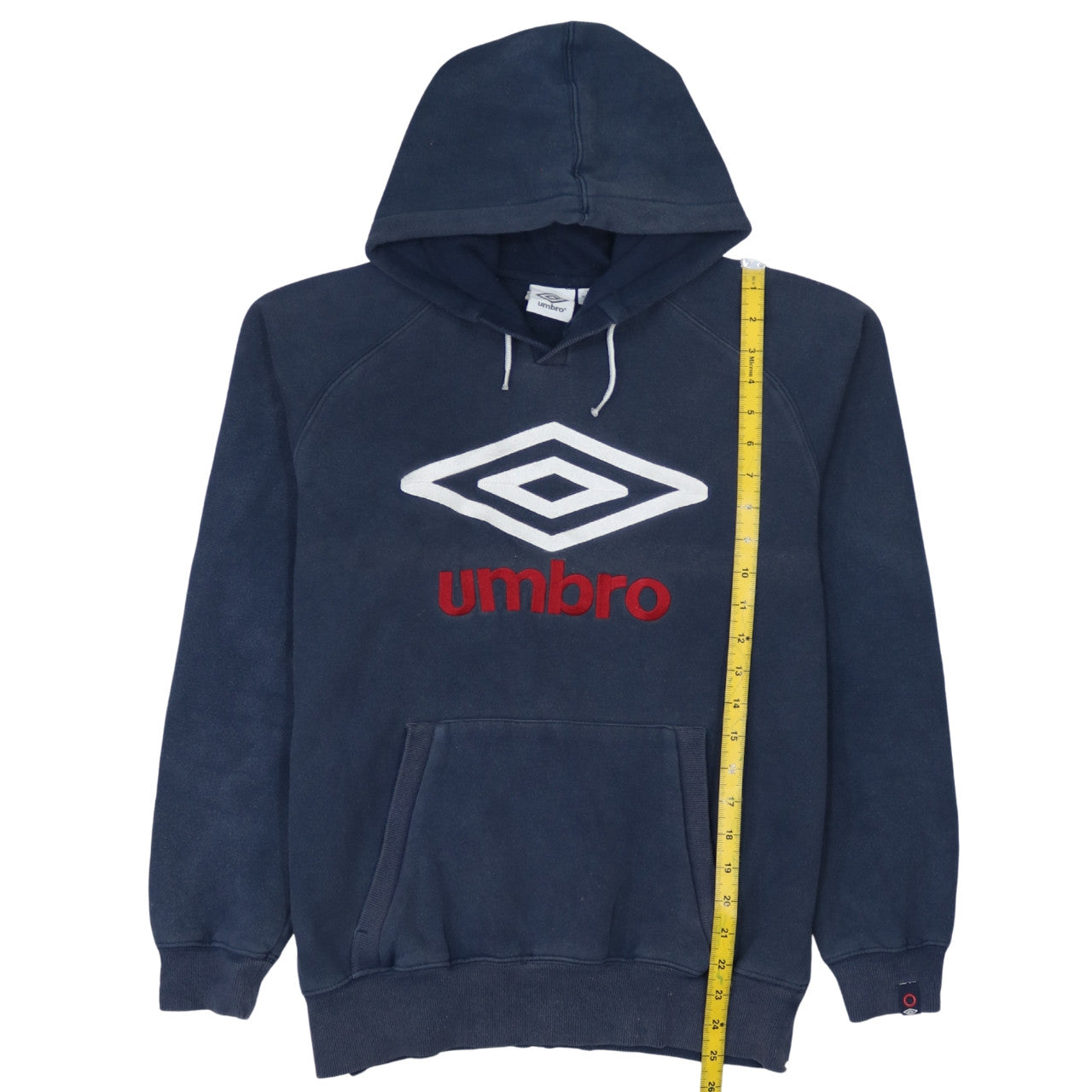 Umbro Men’s Blue Pullover Hoodie M Logo Embroidered Sportswear