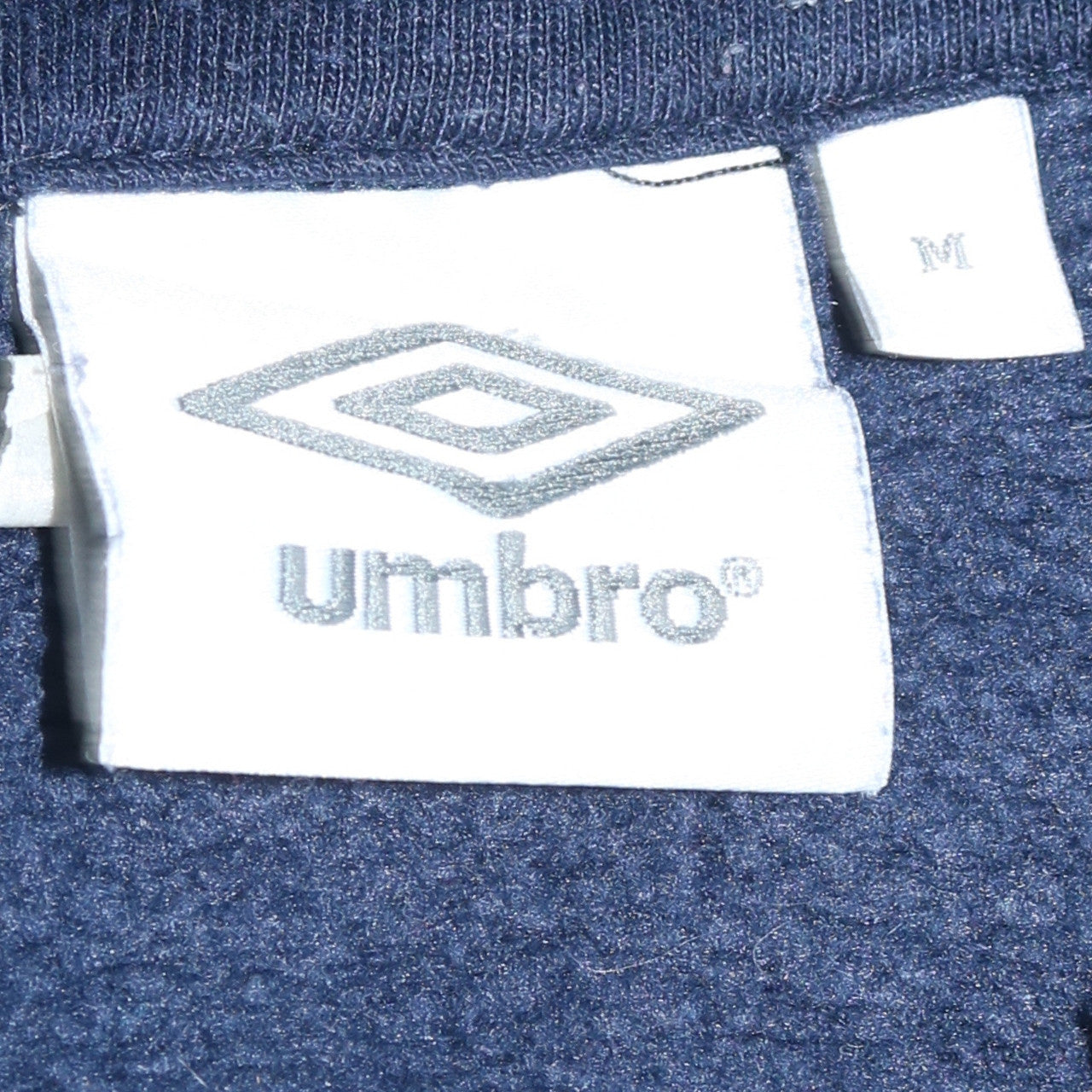 Umbro Men’s Blue Pullover Hoodie M Logo Embroidered Sportswear