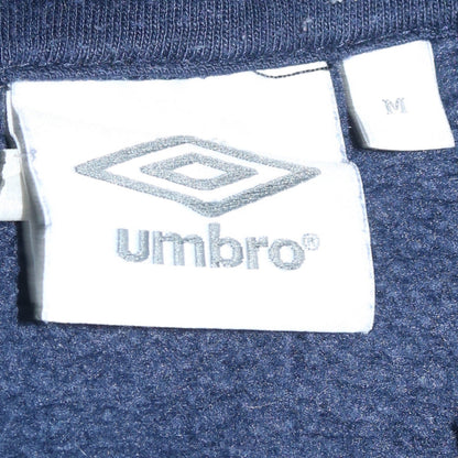Umbro Men’s Blue Pullover Hoodie M Logo Embroidered Sportswear