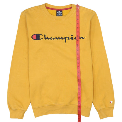 Mens UK Size S Champion Yellow Pullover Sweatshirt