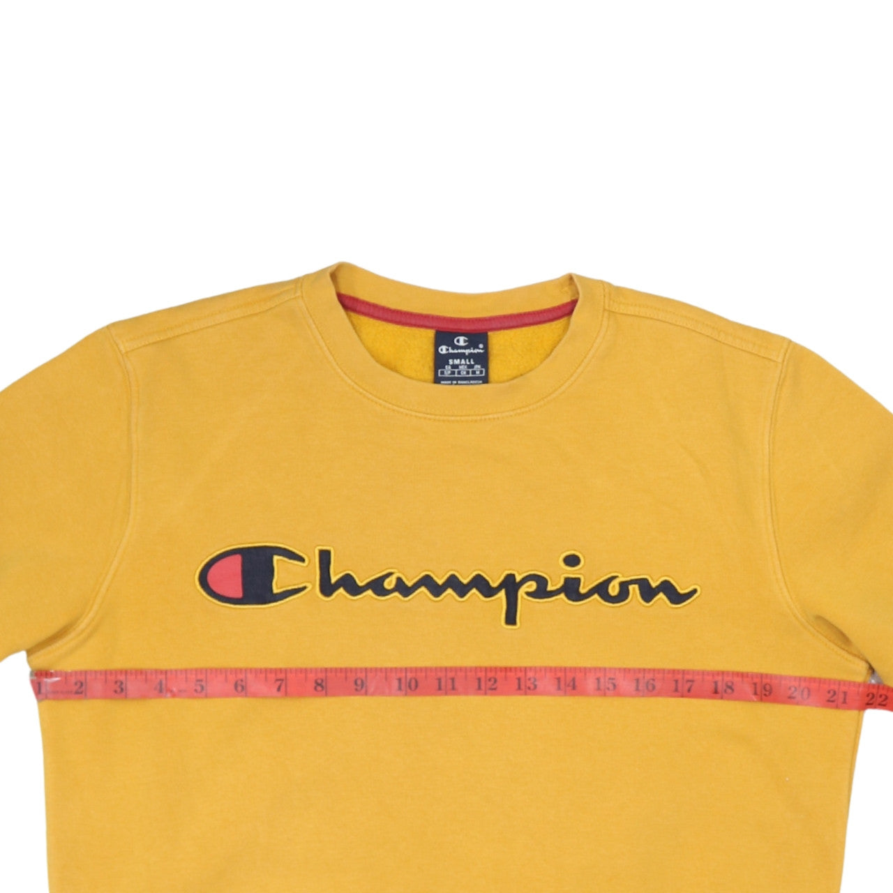 Mens UK Size S Champion Yellow Pullover Sweatshirt