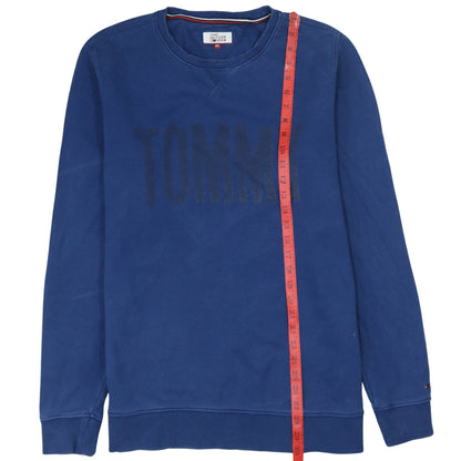 Tommy Hilfiger Men’s Blue XL Pullover Sweatshirt Logo Crew Neck