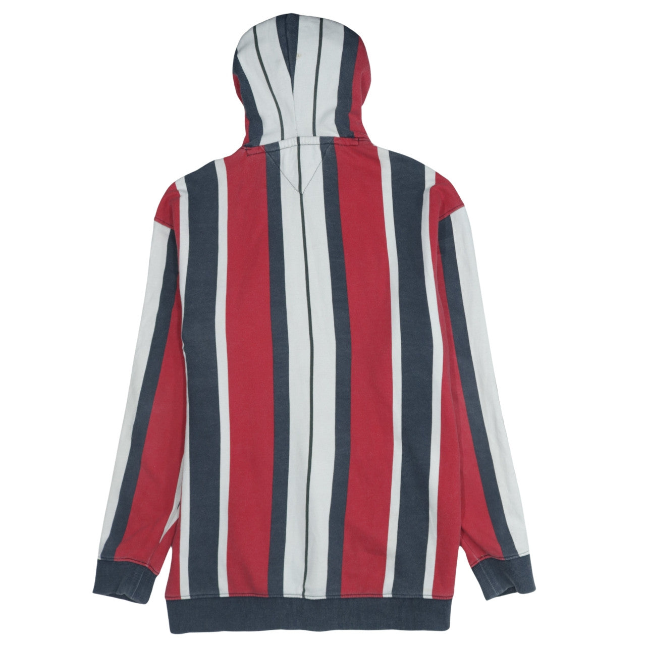 Tommy Jeans Mens Multicoloured Striped Pullover Hoodie Size L