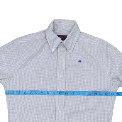 Robe Di Kappa Mens XS Blue Check Button-Up Long Sleeve Shirt