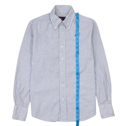 Robe Di Kappa Mens XS Blue Check Button-Up Long Sleeve Shirt