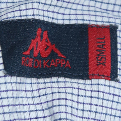 Robe Di Kappa Mens XS Blue Check Button-Up Long Sleeve Shirt