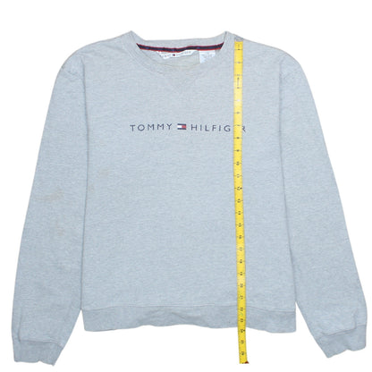 Tommy Hilfiger Men’s Grey Logo Sweatshirt Pullover Size L