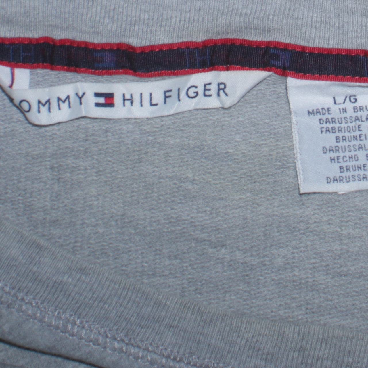 Tommy Hilfiger Men’s Grey Logo Sweatshirt Pullover Size L