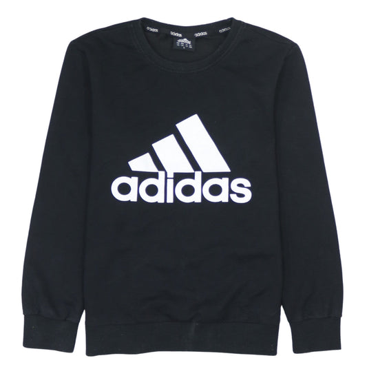 Adidas Men Black L Pullover Sweatshirt Long Sleeve Crew Neck