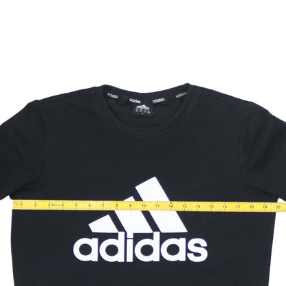 Adidas Men Black L Pullover Sweatshirt Long Sleeve Crew Neck