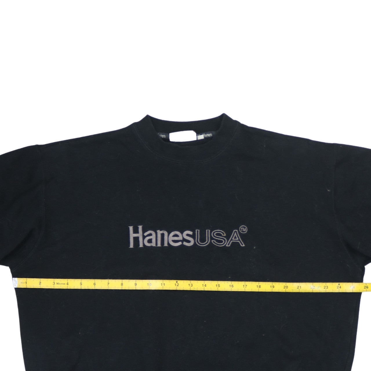 Hanes USA Men’s Black XL Crew Neck Pullover Sweatshirt Embroidered