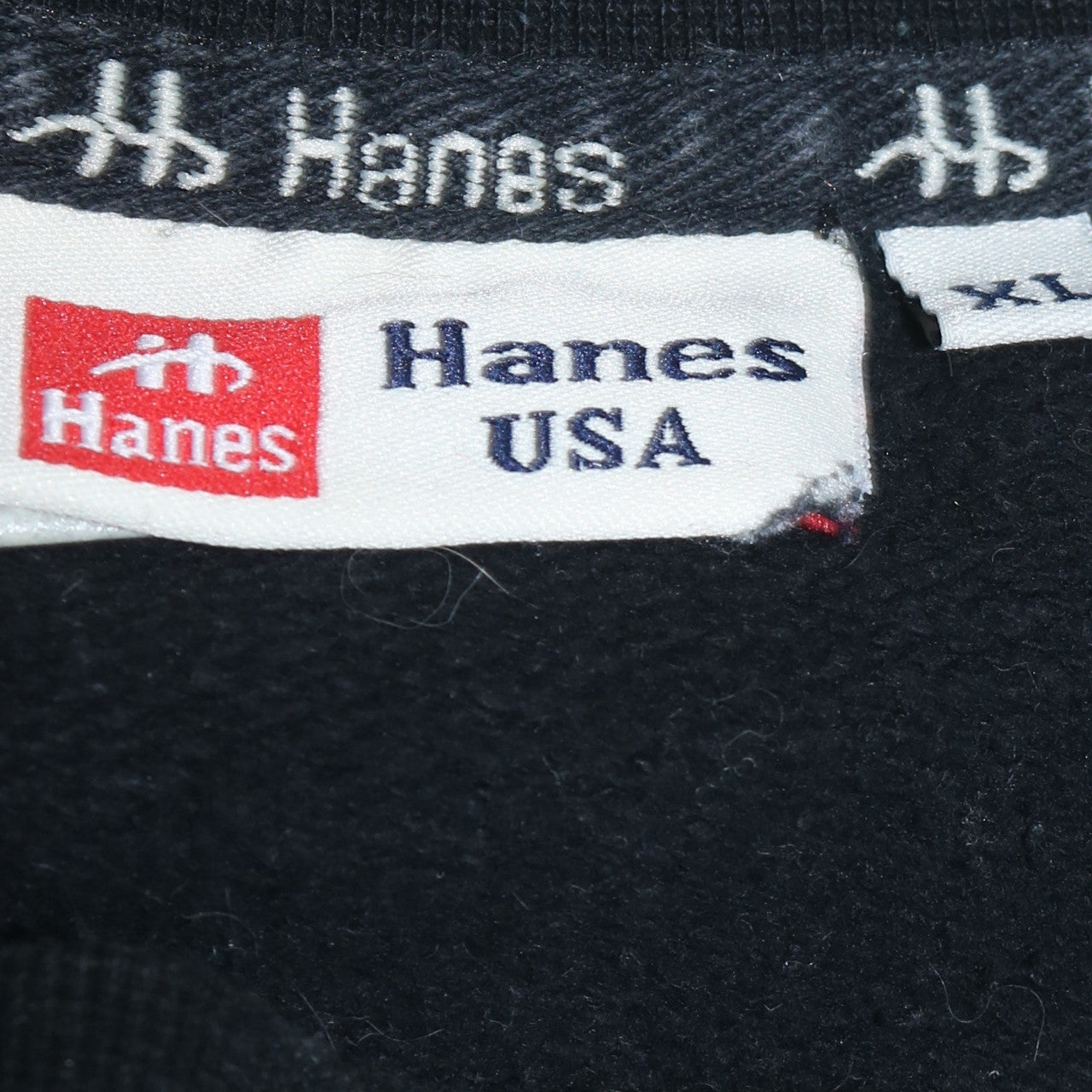 Hanes USA Men’s Black XL Crew Neck Pullover Sweatshirt Embroidered
