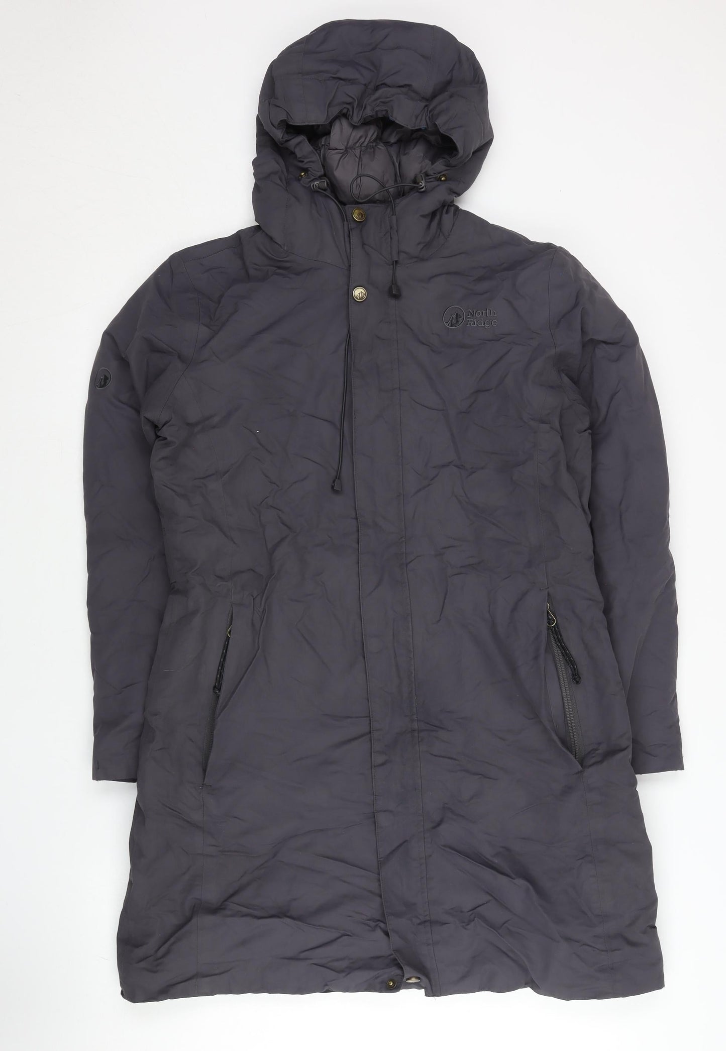 Womens UK Size 8 North Ridge Grey Puffer Jacket