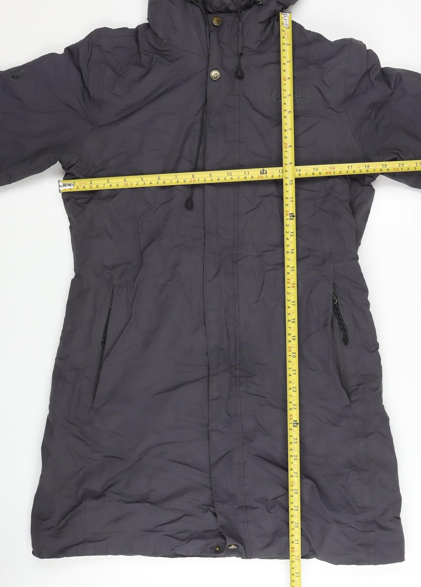Womens UK Size 8 North Ridge Grey Puffer Jacket