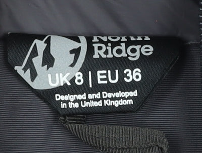 Womens UK Size 8 North Ridge Grey Puffer Jacket