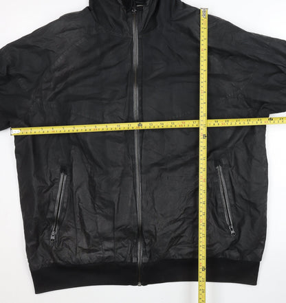 Mens UK Size L Nike Black Windbreaker Coat